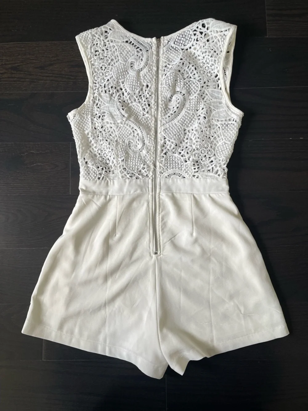 Angel Biba White Crochet Lace Romper - Picture 2 of 3